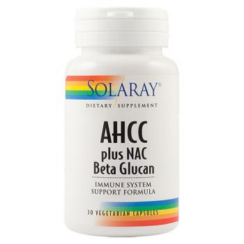 AHCC plus NAC si beta glucan 30 cps SOLARAY