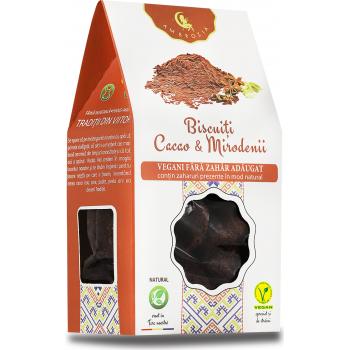 Biscuiti vegani cu mirodenii si cacao fara zahar adaugat 130 gr AMBROZIA