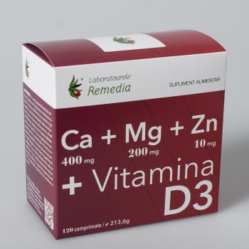 Ca+mg+zn +vitamina d3 120 cpr REMEDIA