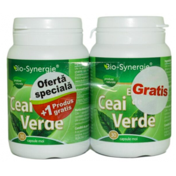 Extract ceai verde 1+1 gratis 30 cps BIO-SYNERGIE