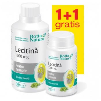 Lecitina 1200 mg - pachet promotional 1 +1 120 cps ROTTA NATURA