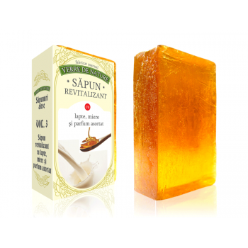 Sapun revitalizant cu lapte, miere si parfum asortat vol.3 100 gr VERRE DE NATURE