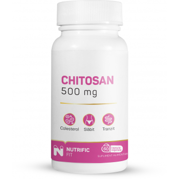 Chitosan 500mg - colesterol, slabit, tranzit 60 cps vegeta NUTRIFIC