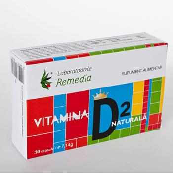 Vitamina d2 naturala 30 cps REMEDIA