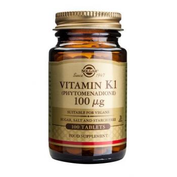 Vitamina k1 100 mcg 100 tbl SOLGAR